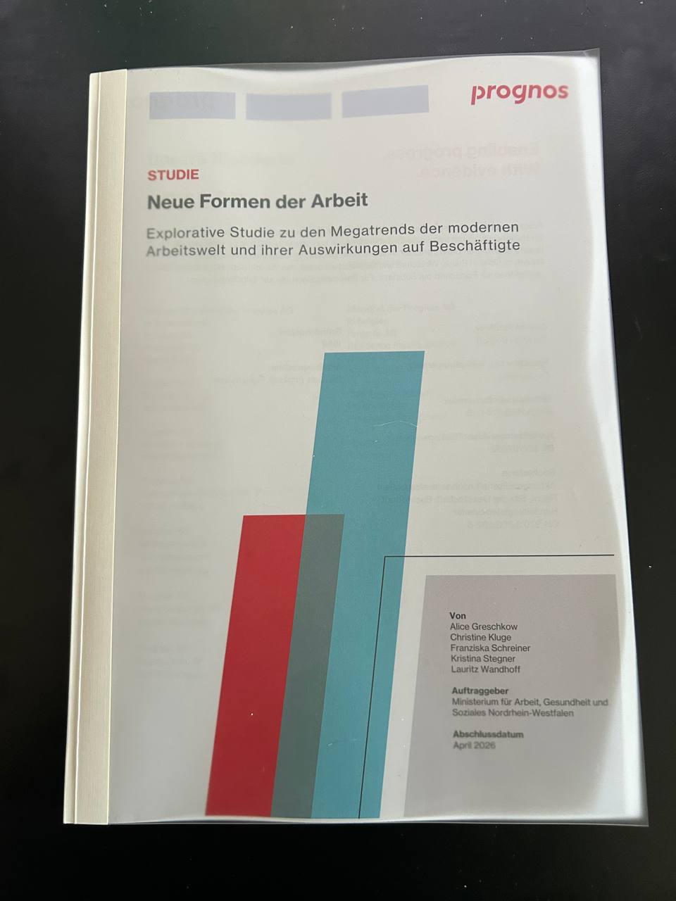Prognos-Studie Neue Formen der Arbeit